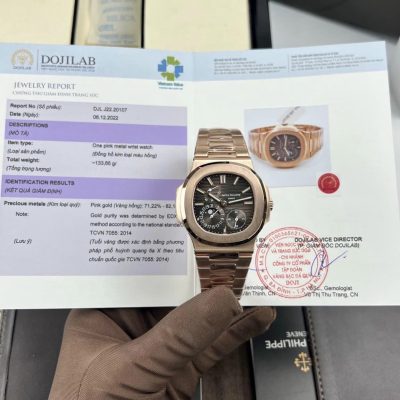 Patek Philippe Nautilus 5712 rose gold bọc vàng vip