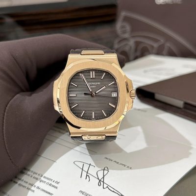 Đồng Hồ Patek Philippe Nautilus 5711 Rep 11 Nam Dây Da Màu Nâu Bản Cao Nhất 3K 40mm