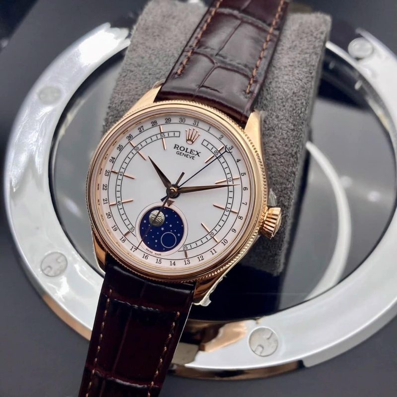 CELLINI MOONPHASE 50535 Lịch Tuần Trắng Bộ Máy Cao Nhất