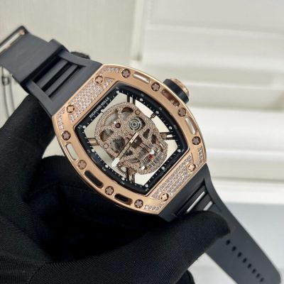 ĐỒNG HỒ RICHARD MILLE RM SKULL REP PHIÊN BẢN VÀNG ĐEN CỰC CHẤT