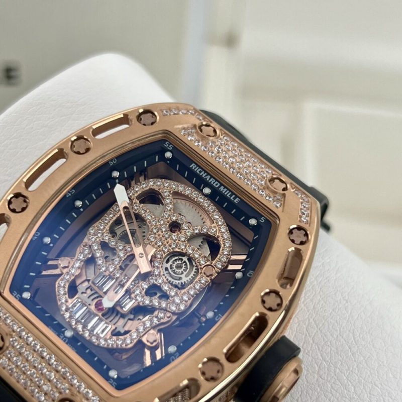 ĐỒNG HỒ RICHARD MILLE RM SKULL REP PHIÊN BẢN VÀNG ĐEN CỰC CHẤT