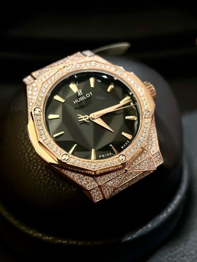 Đồng Hồ Chế Tác Kim Cương - Hublot Orlinski King Gold 40mm