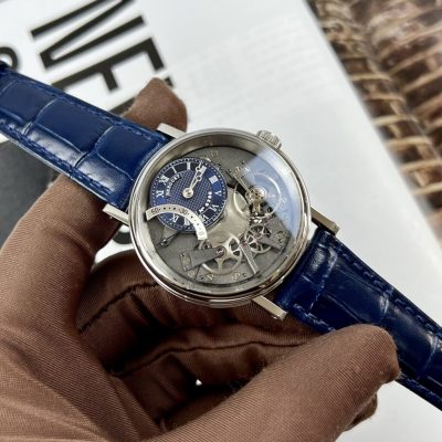 Đồng Hồ Breguet Tradition 7097BB Tourbillon Fake 11 Máy Thụy Sỹ Màu Xanh Dương 40mm