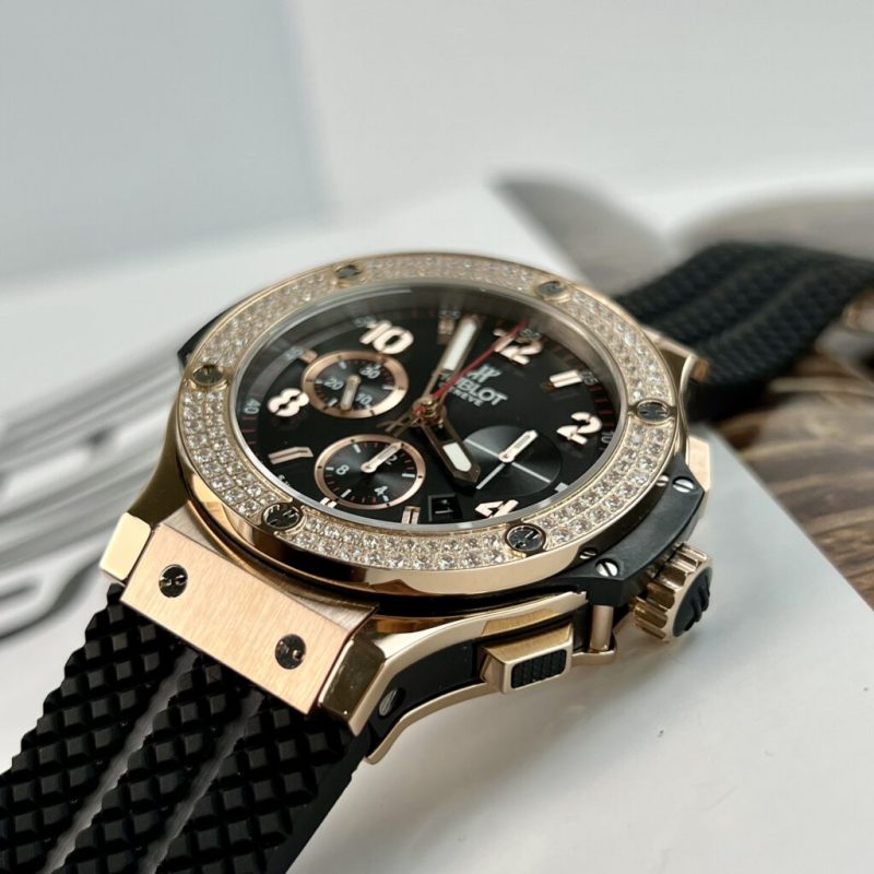 Đồng Hồ Cơ Hublot Big Bang King Gold Nam Đính Đá Super Fake 11 Thụy Sỹ 41mm