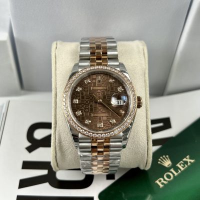 Đồng Hồ Cơ Rolex Rep 11 DateJust Mặt Vi Tính Chocolate Nam EW Factory 36-41mm