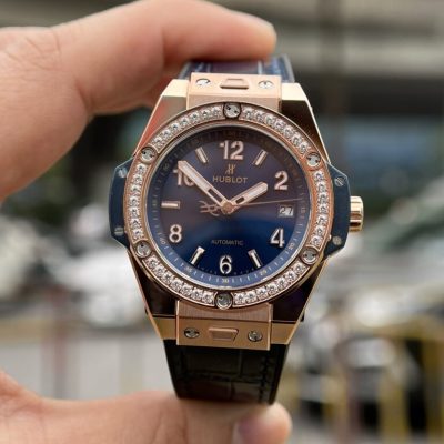 Đồng Hồ Hublot Rep 11 Big Bang One Click King Gold Màu Xanh New 2023