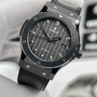 Đồng Hồ Nam Cao Cấp Hublot Classic Fusion Ceramic Rep 11 Mặt Carbon GS Factory 42mm