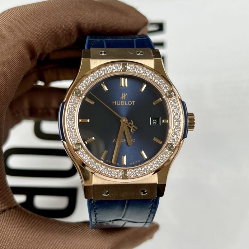 Đồng Hồ Nam Hublot Blue King Gold Bản Cao Nhất - Máy Thụy Sĩ