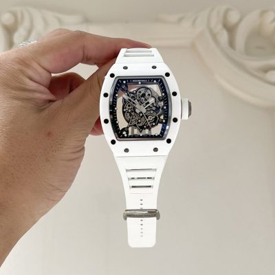 Đồng Hồ Richard Mille RM055 Tourbillon Ceramic Trắng Replica 11 Cao Cấp Nhất 45mm