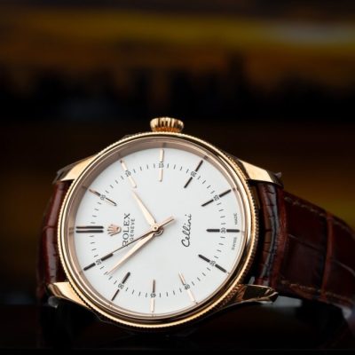 Đồng Hồ Rolex Cellini Rep 11 Thụy Sỹ Nam Mặt Số Trắng Dây Da MKS 39mm