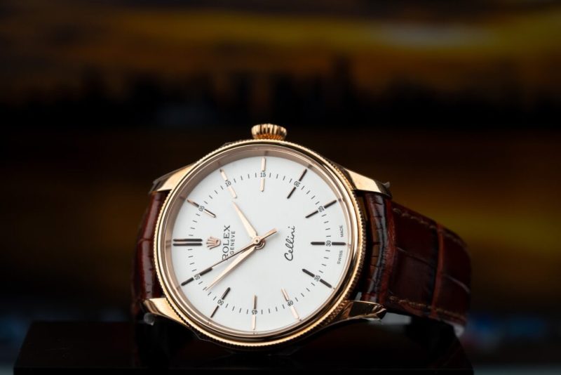 Đồng Hồ Rolex Cellini Rep 11 Thụy Sỹ Nam Mặt Số Trắng Dây Da MKS 39mm