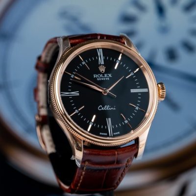 Đồng Hồ Rolex Cellini 50505 Rep 11 Cao Cấp Nhất Dây Da Màu Nâu MKS 39mm