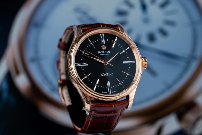 Đồng Hồ Rolex Cellini 50505 Rep 11 Cao Cấp Nhất Dây Da Màu Nâu MKS 39mm