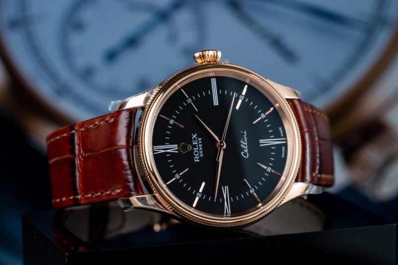 Đồng Hồ Rolex Cellini 50505 Rep 11 Cao Cấp Nhất Dây Da Màu Nâu MKS 39mm