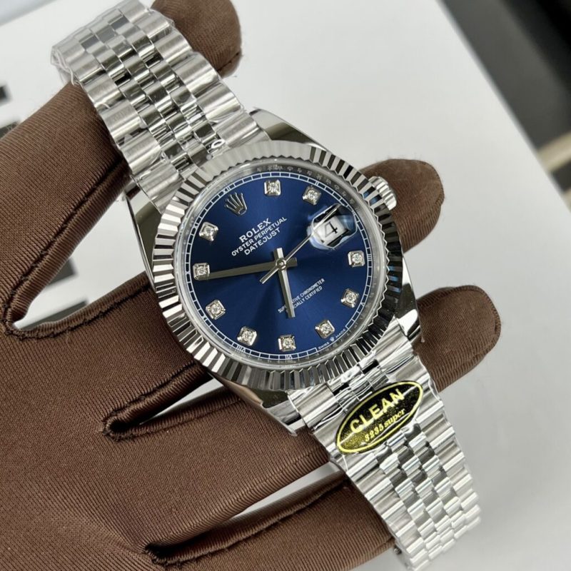 Đồng Hồ Rolex DateJust Mặt Xanh Dương Replica 11 Clean Factory Cao Nhất 41mm