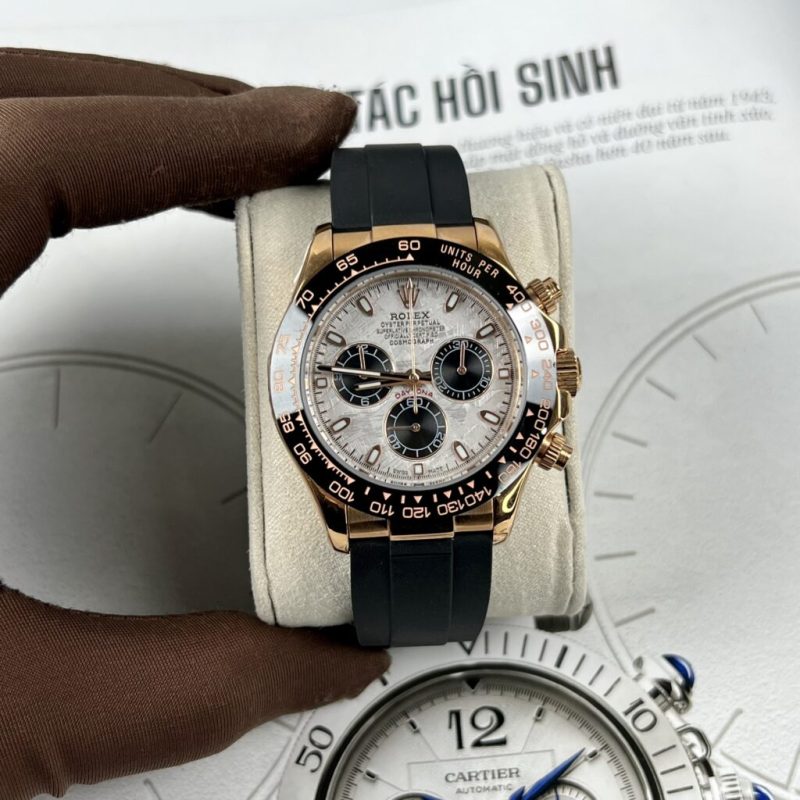 Đồng Hồ Rolex Daytona Mặt Thiên Thạch Chronograph Fake 11 Máy Thụy Sỹ 40mm