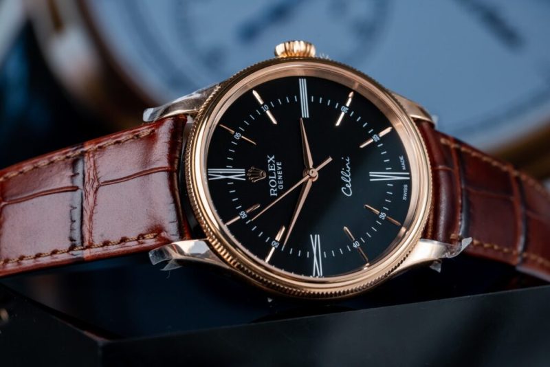 Đồng Hồ Rolex Cellini 50505 Rep 11 Cao Cấp Nhất Dây Da Màu Nâu MKS 39mm