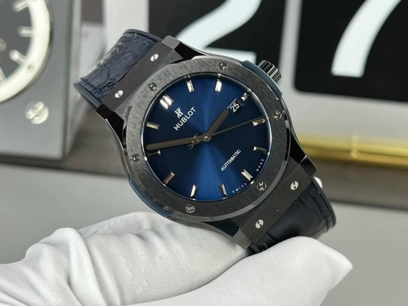 Đồng Hồ Hublot Classic Fusion Ceramic Replica Cao Cấp Màu Xanh Than 38/42mm