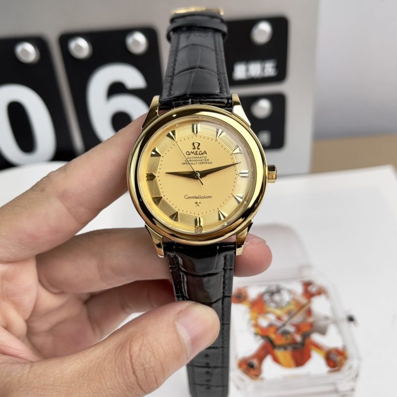 Đồng Hồ Omega Cổ Bát Quái Mạ Vàng 18K Constellation Fake 1:1 40mm