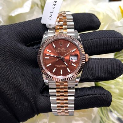 Đồng Hồ Rolex Bọc Vàng Thật DateJust Cọc Số Dạ Quang 36/41mm