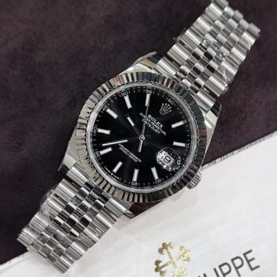 Đồng Hồ Rolex Replica Thụy Sĩ Mặt Số Đen Dạ Quang