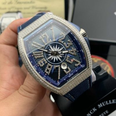 Đồng hồ Franck Muller V45 SC DT Replica 1:1 màu xanh dương