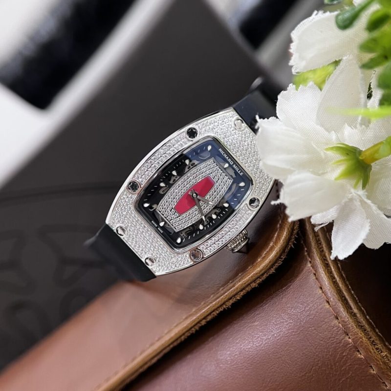 Đồng Hồ Nữ Richard Mille RM007 Replica 11 Cao Cấp Nhất Đính Full Đá 36mm