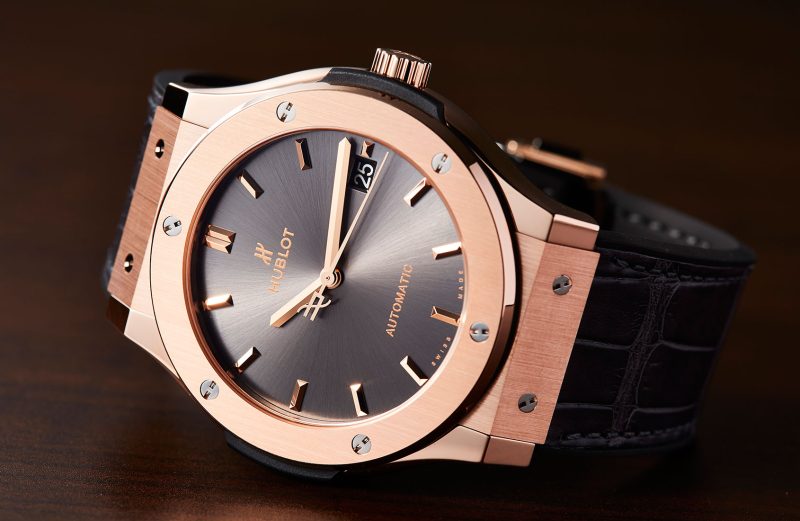 Đồng hồ Hublot Thụy Sĩ Racing Grey King Gold - Mặt Xám Chải Tia 2023