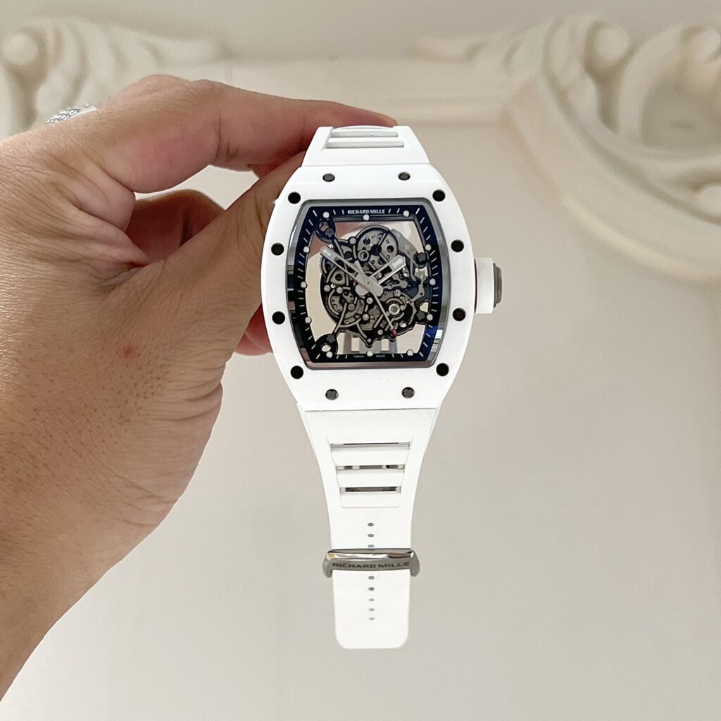 Đồng Hồ Richard Mille RM055 Ceramic Trắng Replica 11 Cao Cấp Nhất