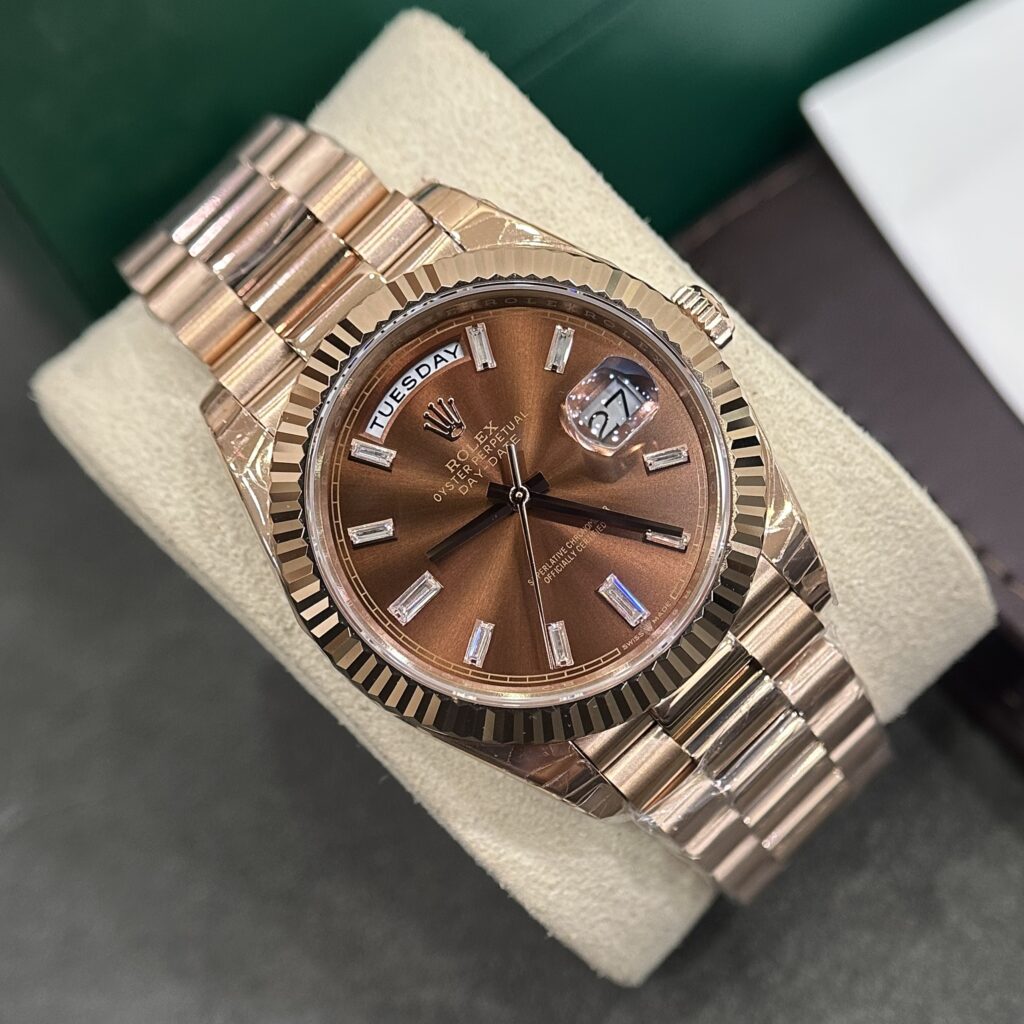 Đồng Hồ Rolex Rep 11 Nam Mặt Chocolate