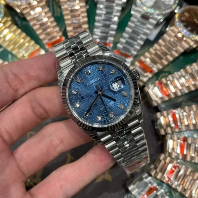 ROLEX DATEJUST MẶT VI TÍNH 3D MÁY THỤY SĨ