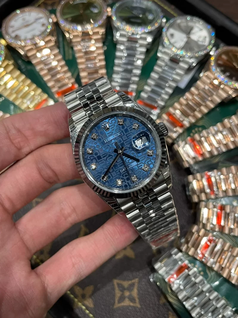 ROLEX DATEJUST MẶT VI TÍNH 3D MÁY THỤY SĨ