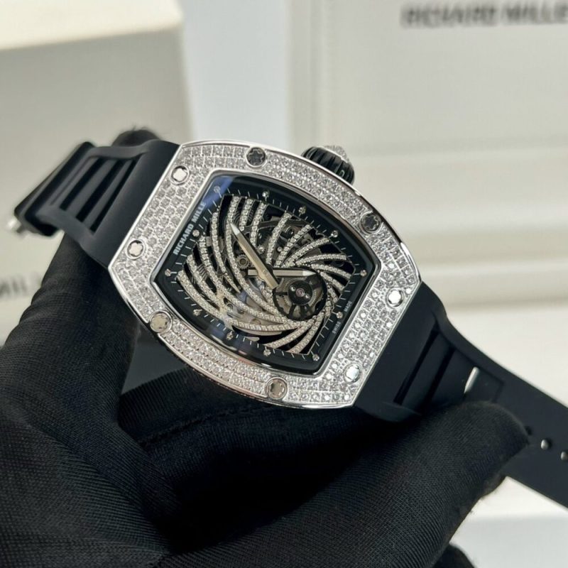 ĐỒNG HỒ RICHARD MILLE RM51-02 SLIVER NAM ĐÍNH ĐÁ REPLICA