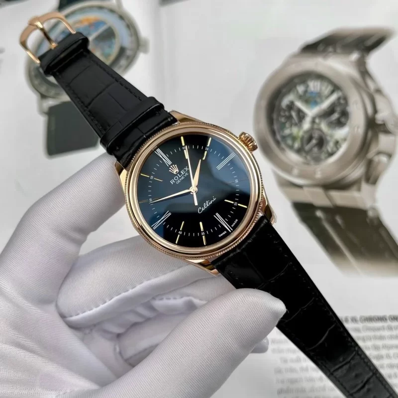 Đồng Hồ Rolex Cellini 50505 Dây Da Bản Chế Tác Cao Cấp Nhất