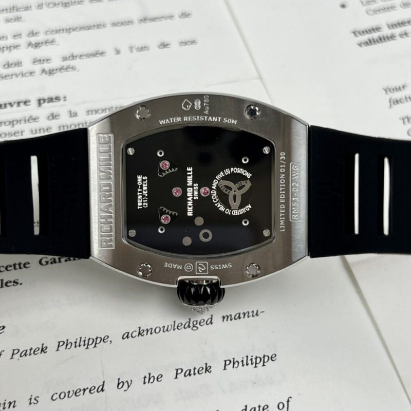 ĐỒNG HỒ RICHARD MILLE RM51-02 NAM ĐÍNH ĐÁ BAGUETTE