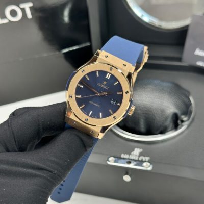 Đồng Hồ Cơ Nam Hublot Classic Fusion King Gold Blue Dial