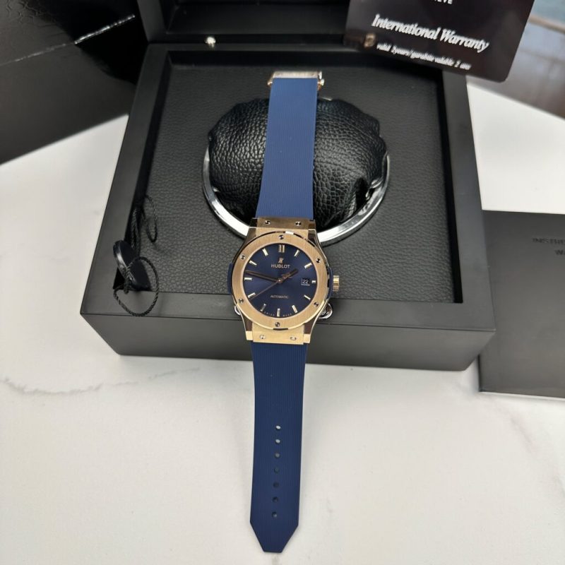 Đồng Hồ Cơ Nam Hublot Classic Fusion King Gold Blue Dial