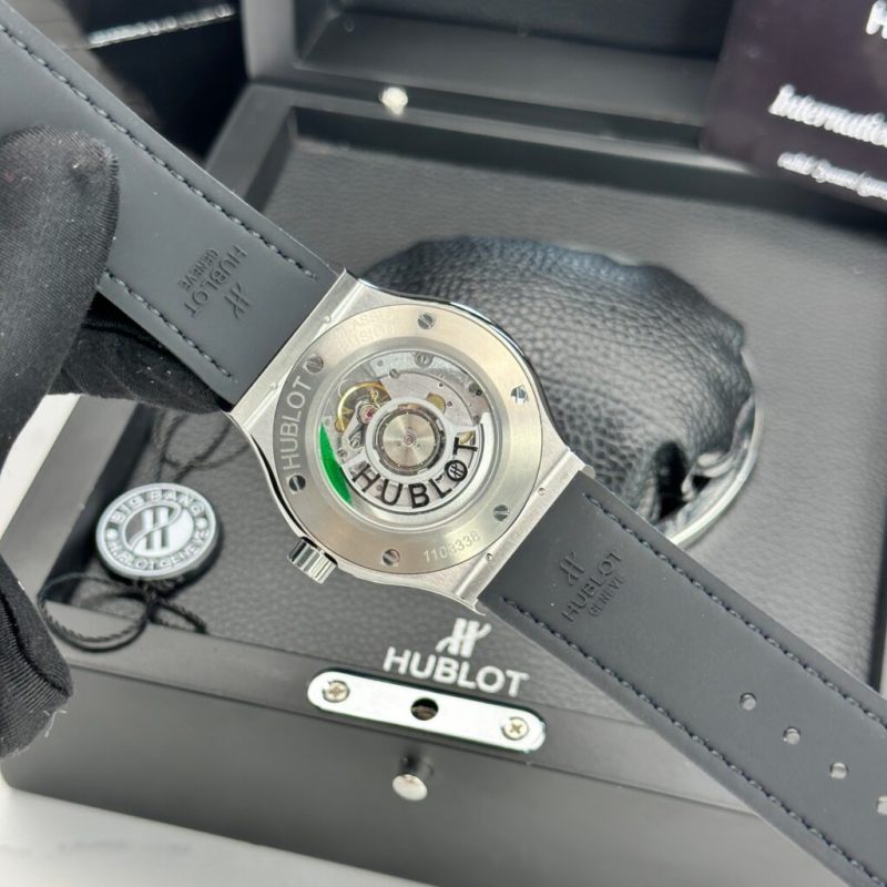 Đồng Hồ Hublot Nam Đính Full Đá Cao Cấp Màu Đen