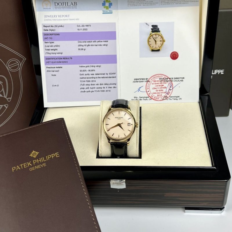 Đồng Hồ Nam Patek Philippe Calatrava 5227J Bọc Vàng Thật