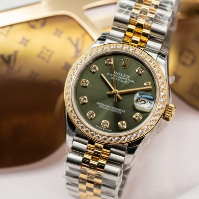 Đồng Hồ Nữ Rolex Chế Tác Kim Cương Moissanite