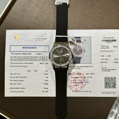 Đồng Hồ Độ Kim Cương Moissanite Hublot Classic Fusion