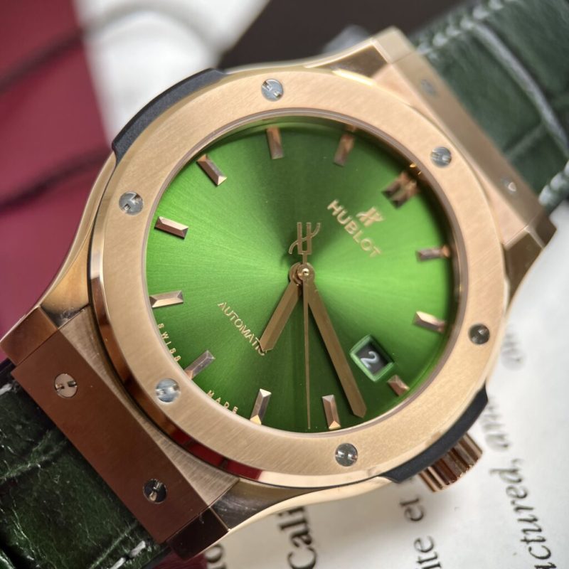 Đồng Hồ Nam Hublot Classic Fusion King Gold Green Dial New 2023 Replica