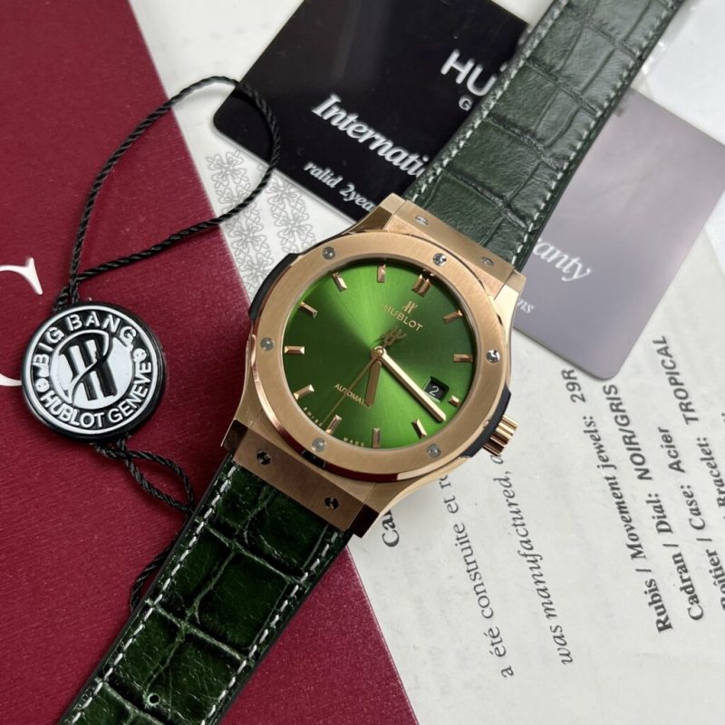 Đồng Hồ Nam Hublot Classic Fusion King Gold Green Dial New 2023 Replica