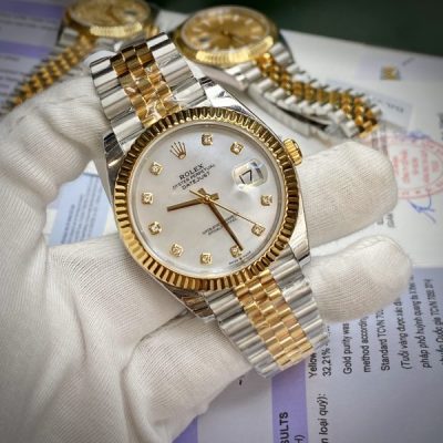 Đồng hồ bọc vàng thật Rolex Replica 1:1 EW Factory cao cấp nhất Datejust