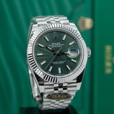 Đồng Hồ Rolex DateJust Clean Factory Replica 11 Cao Cấp Nhất Mặt Xanh Lá Cây 41mm