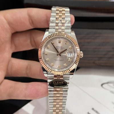 Đồng Hồ Rolex Datejust 126331 Replica Cao Cấp Mặt Số Sundust Clean 41mm