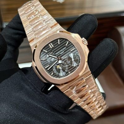 Đồng Hồ Patek Philippe Nautilus 5712R Bọc Vàng Mặt Xám