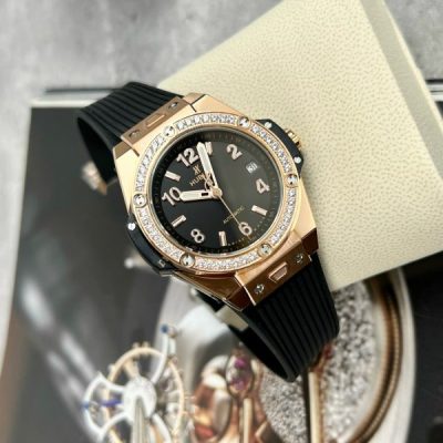 Đồng Hồ Hublot Big Bang One Click King Gold Độ Moissanite