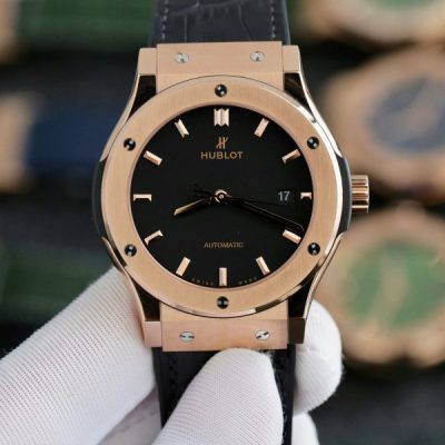 Đồng Hồ Hublot Classic Fusion King Gold Black Replica