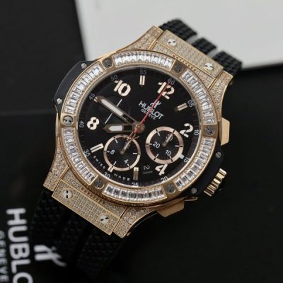 Đồng Hồ Hublot Nam Đính Đá Big Bang Chronograph King Gold